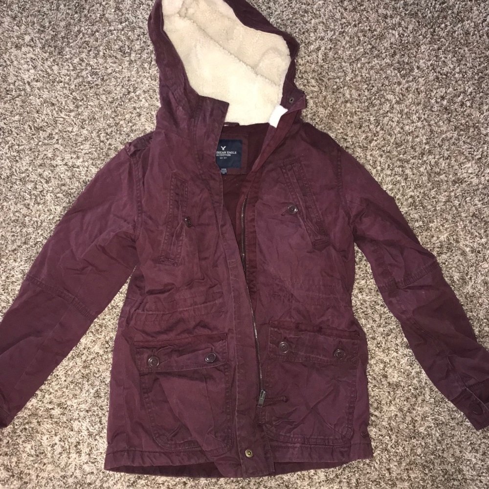 Maroon American Eagle Coat